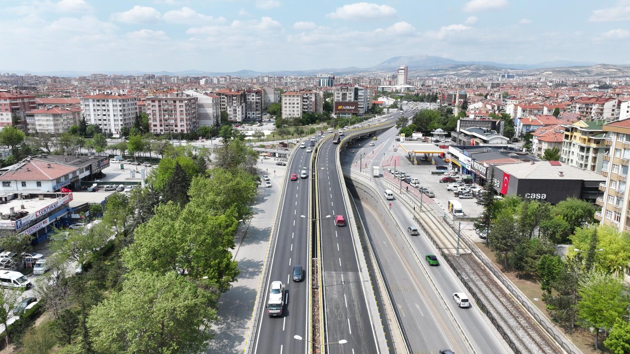 Konya'da Koyuncu Köprülü Kavşağı'nda çalışmalar tamamlandı