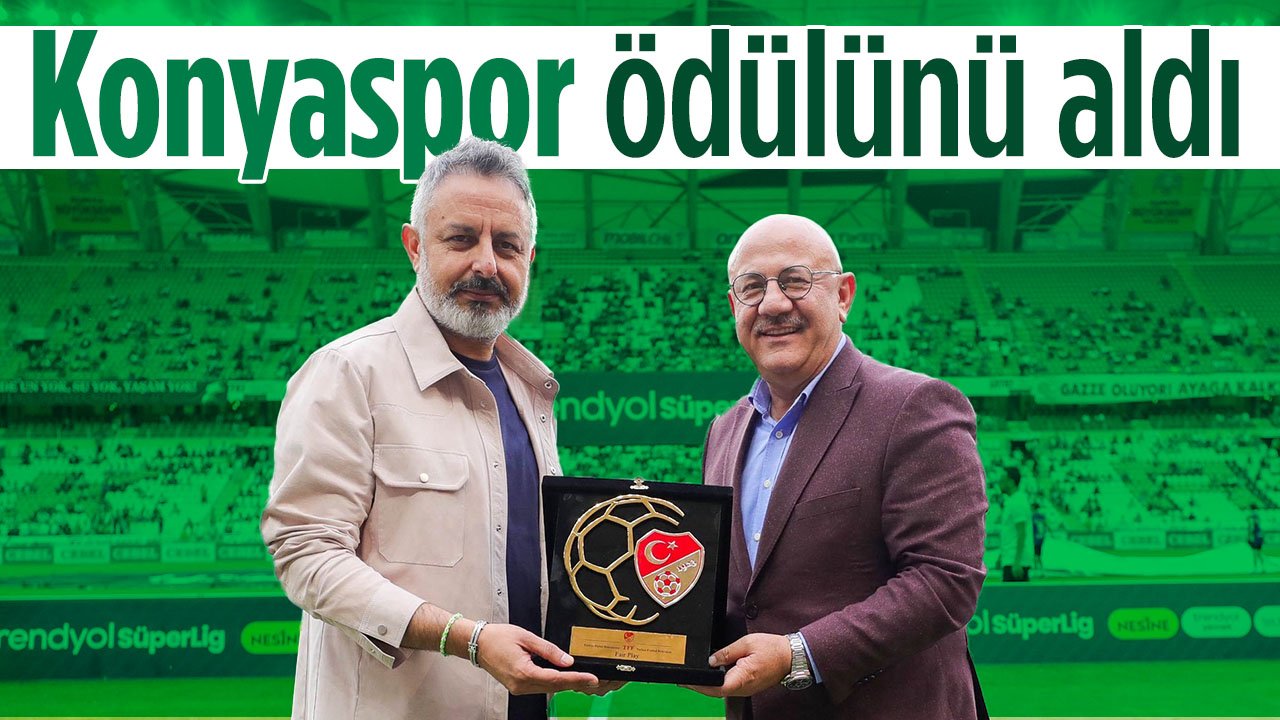 Filistin’de yaşanan zulme dikkat çeken Konyaspor'a ödülü verildi