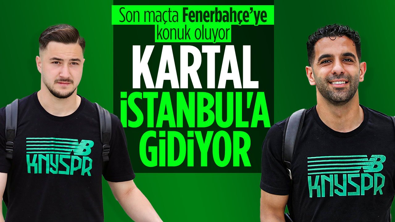 Konyaspor Fenerbahçe maçı için İstanbul'a gitti: 9 oyuncu forma giyemeyecek