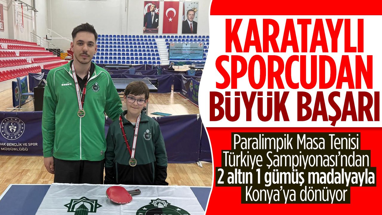 Karataylı sporcu Konya'nın gururu oldu: Türkiye Şampiyonasından 2'si altın 3 madalyayla dönüyor