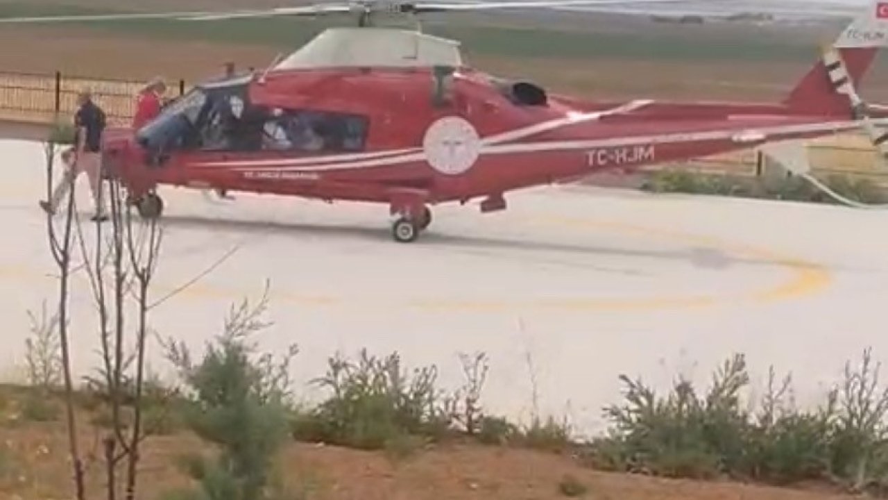 Kulu'da kalp krizi geçiren hasta helikopter ile Konya’ya sevk edildi