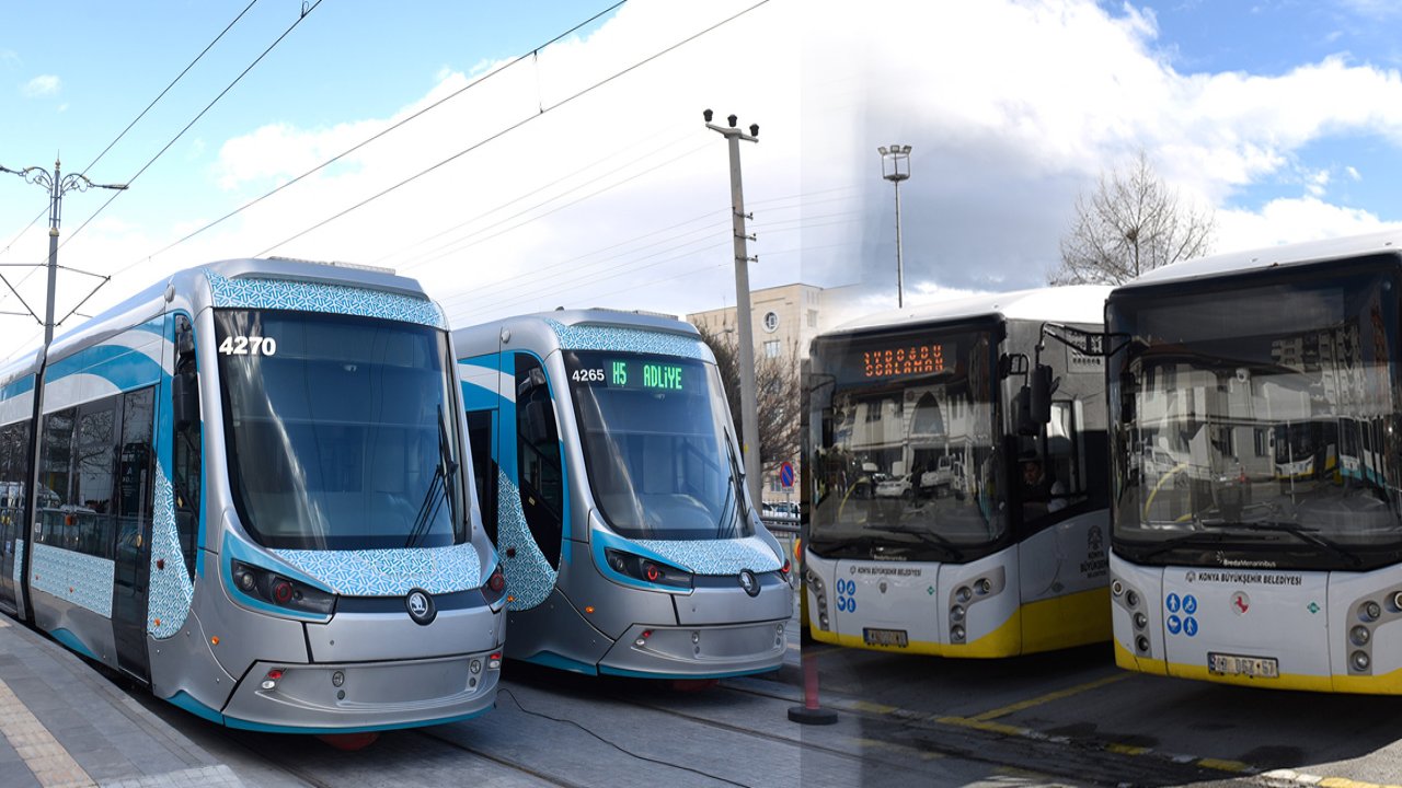 Konya'da bayramda toplu ulaşım ücretsiz ve indirimli!