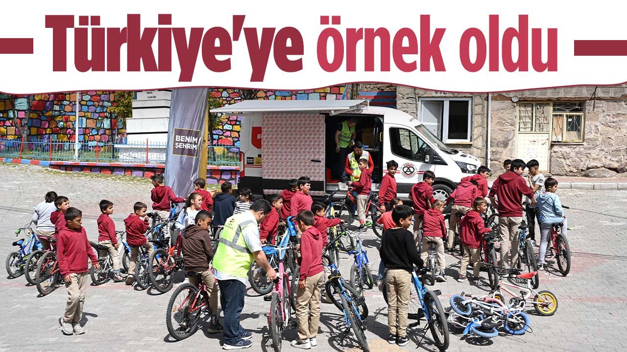 Konya Büyükşehir'in bisiklet destek aracı Türkiye'ye örnek bir uygulama oldu