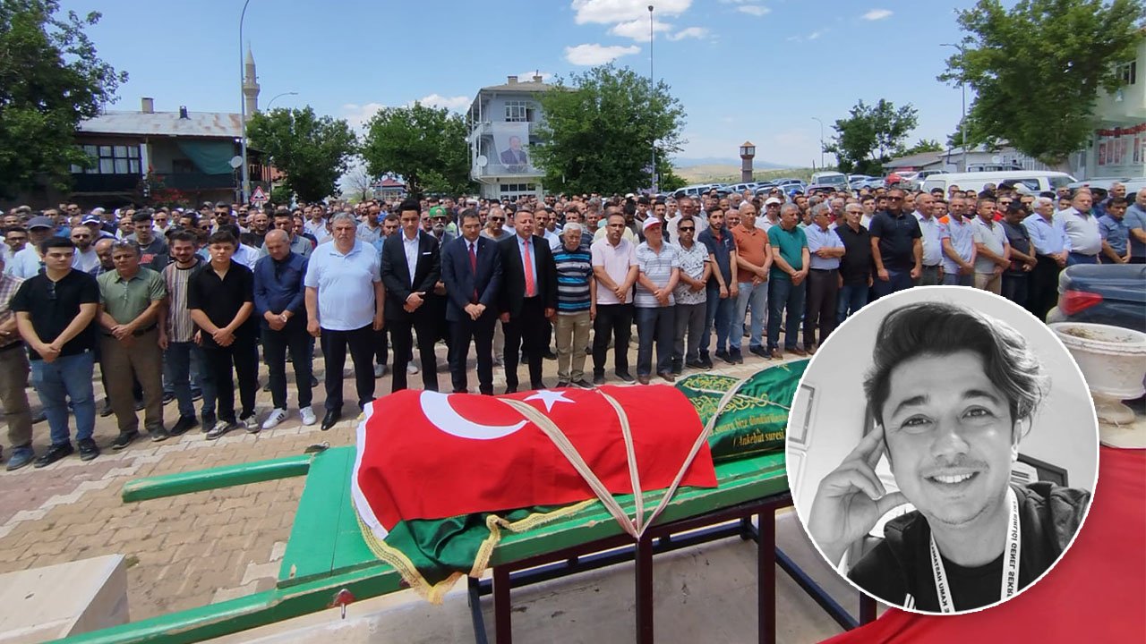 Konya'da genç teknisyene hüzünlü veda