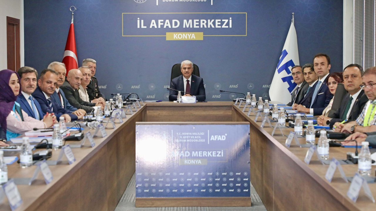 Konya genelinde meydana gelebilecek afetlere karşı alınacak tedbirler ele alındı