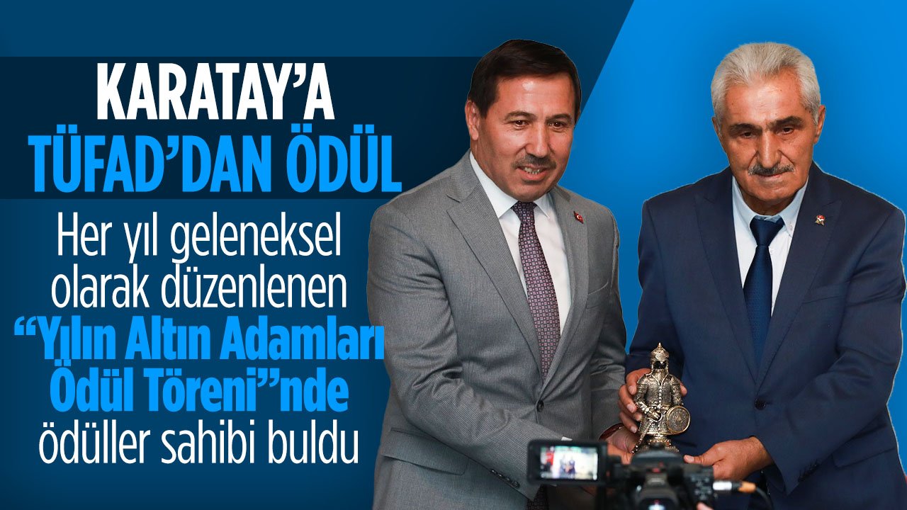 Karatay Belediyesi'ne TÜFAD'dan ödül geldi