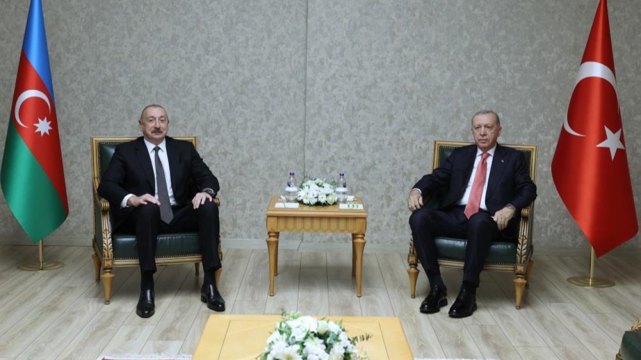 Cumhurbaşkanı Erdoğan Azerbaycan Cumhurbaşkanı Aliyev ile bir araya geldi