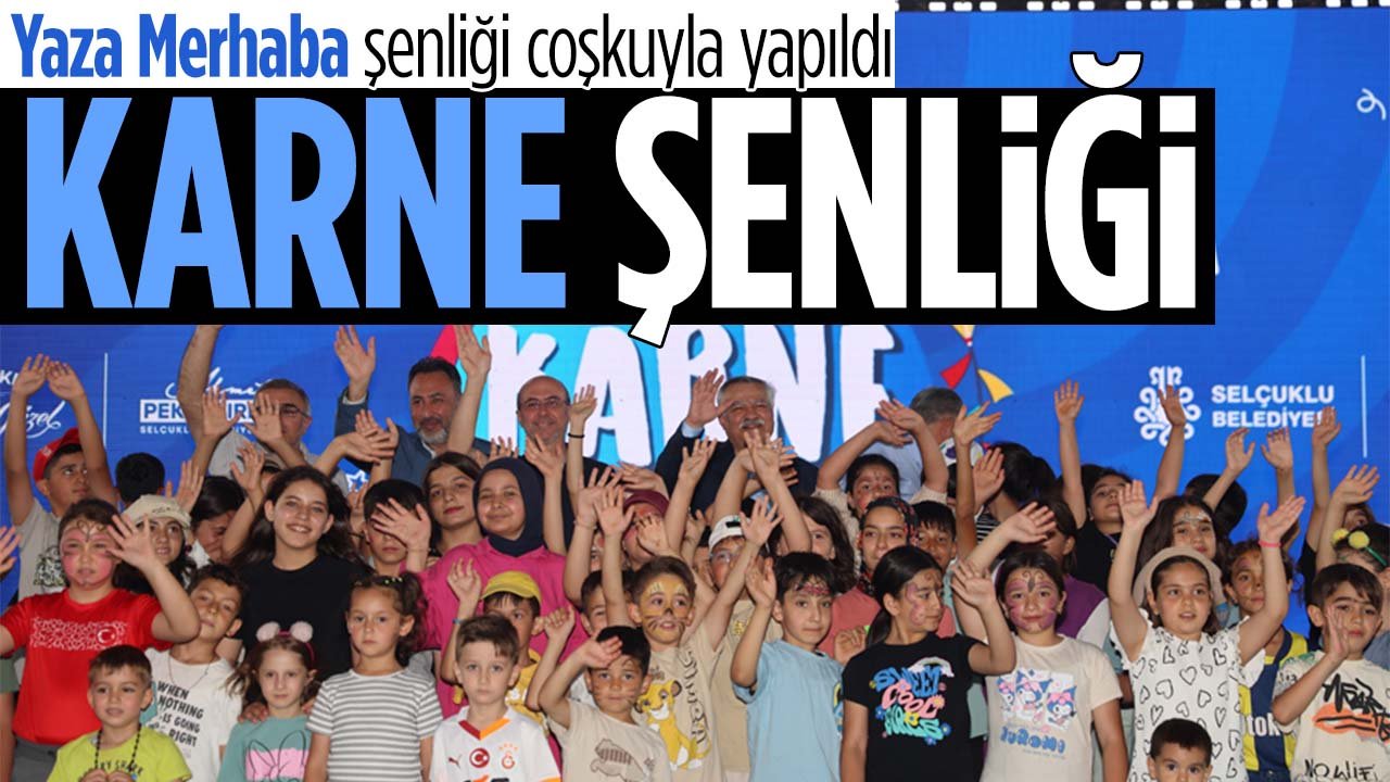 Selçuklu'dan karnelerini alan çocuklara en güzel hediye