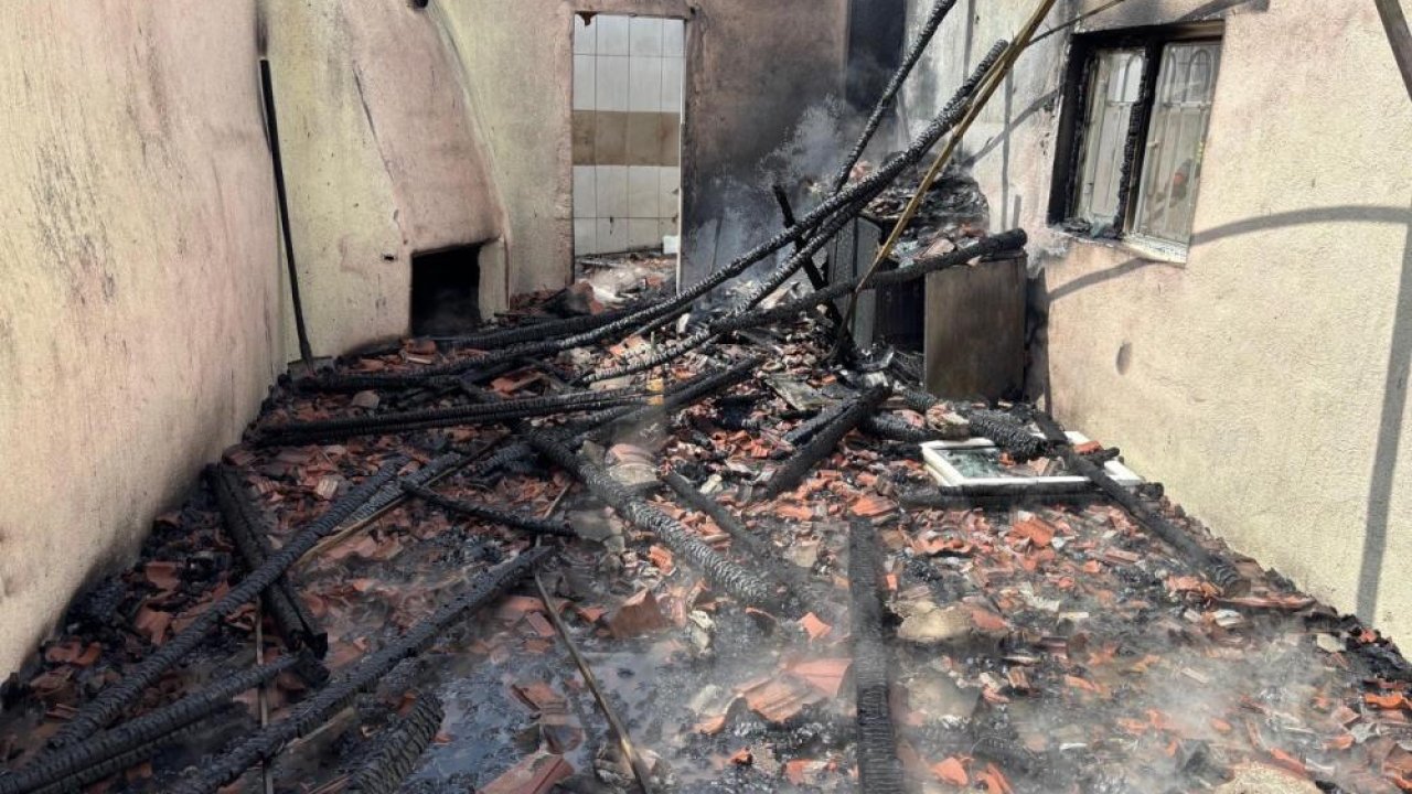 Kulu'da evin garajında yangın çıktı