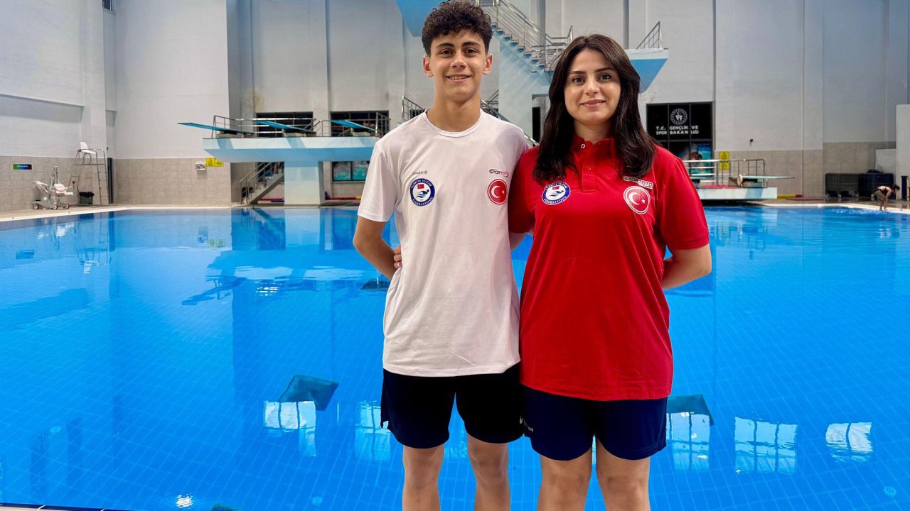 İlk kule atlama Konyalı sporcu Ali Eymen Demirci madalyaya uçtu!