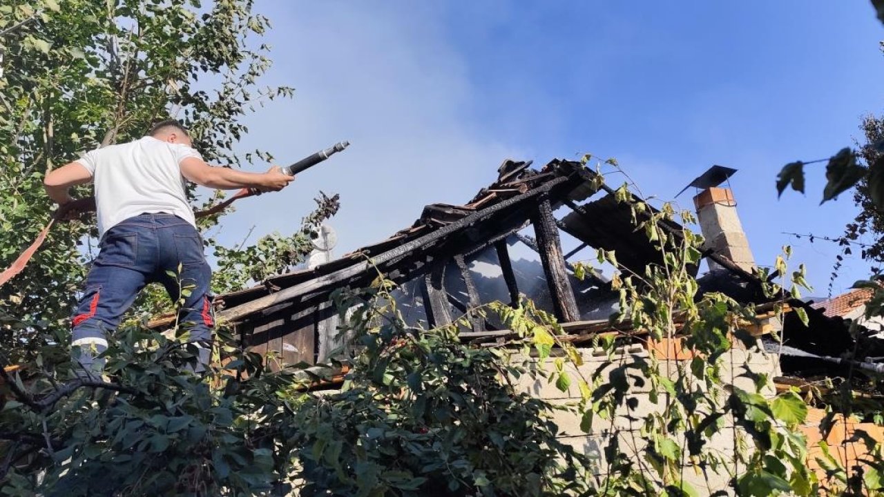 Beyşehir'de evde korkutan yangın