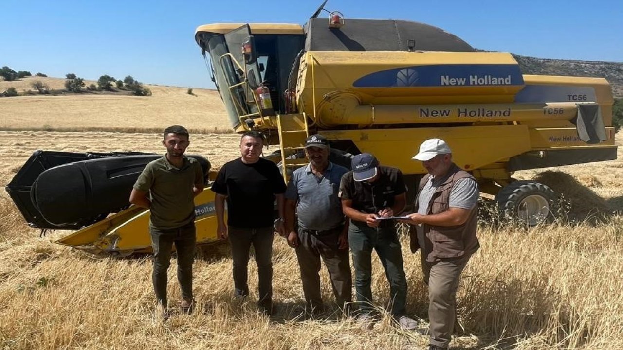 Beyşehir'de hububat alanlarında dane kaybının önüne geçebilmek için seferber oldular