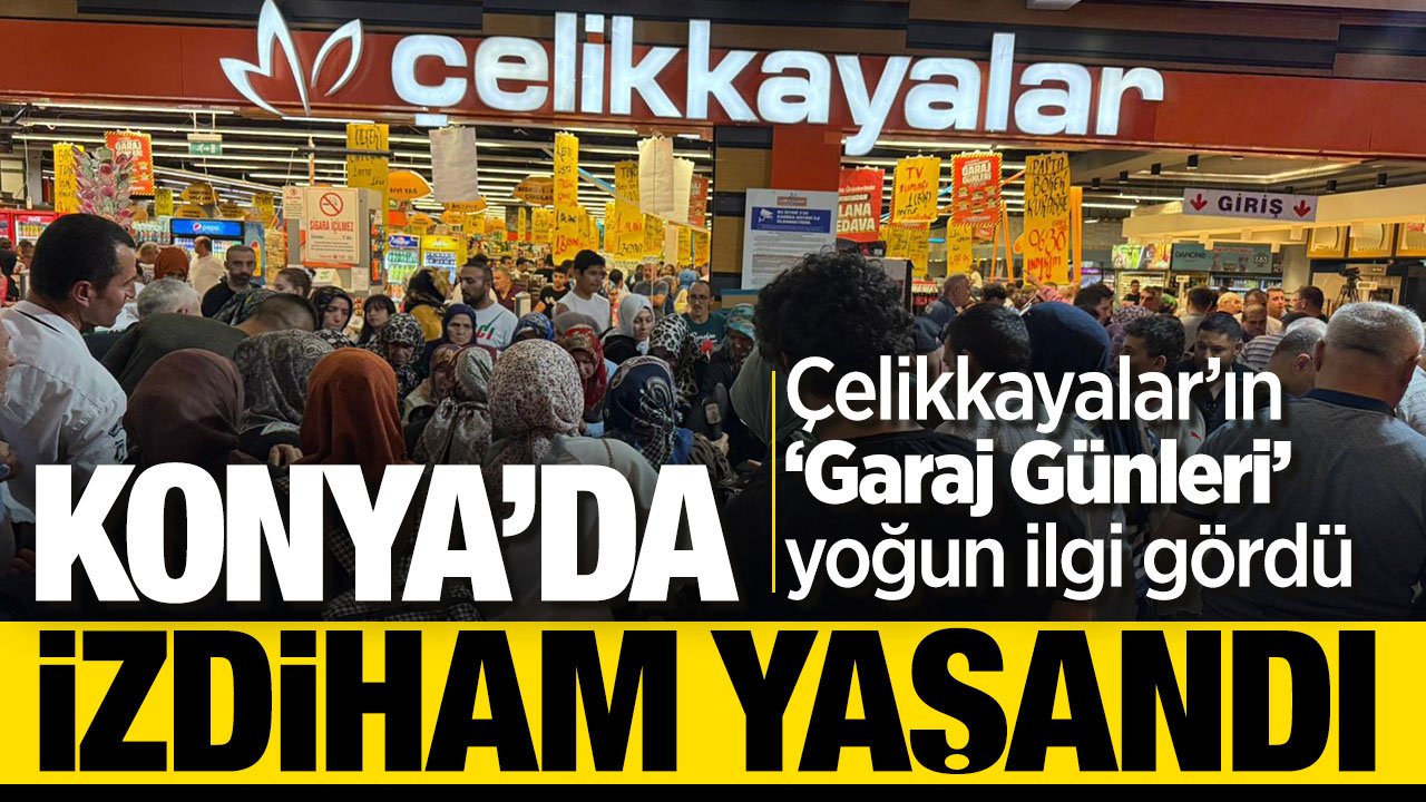 Konya'da marketler zincirinin yaptığı indirim izdihama neden oldu