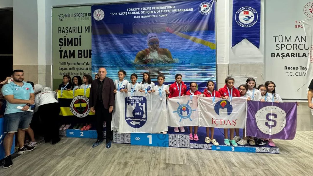 Konya'da yüzme heyecanı: 473 sporcu havuzda kıyasıya yarıştı!