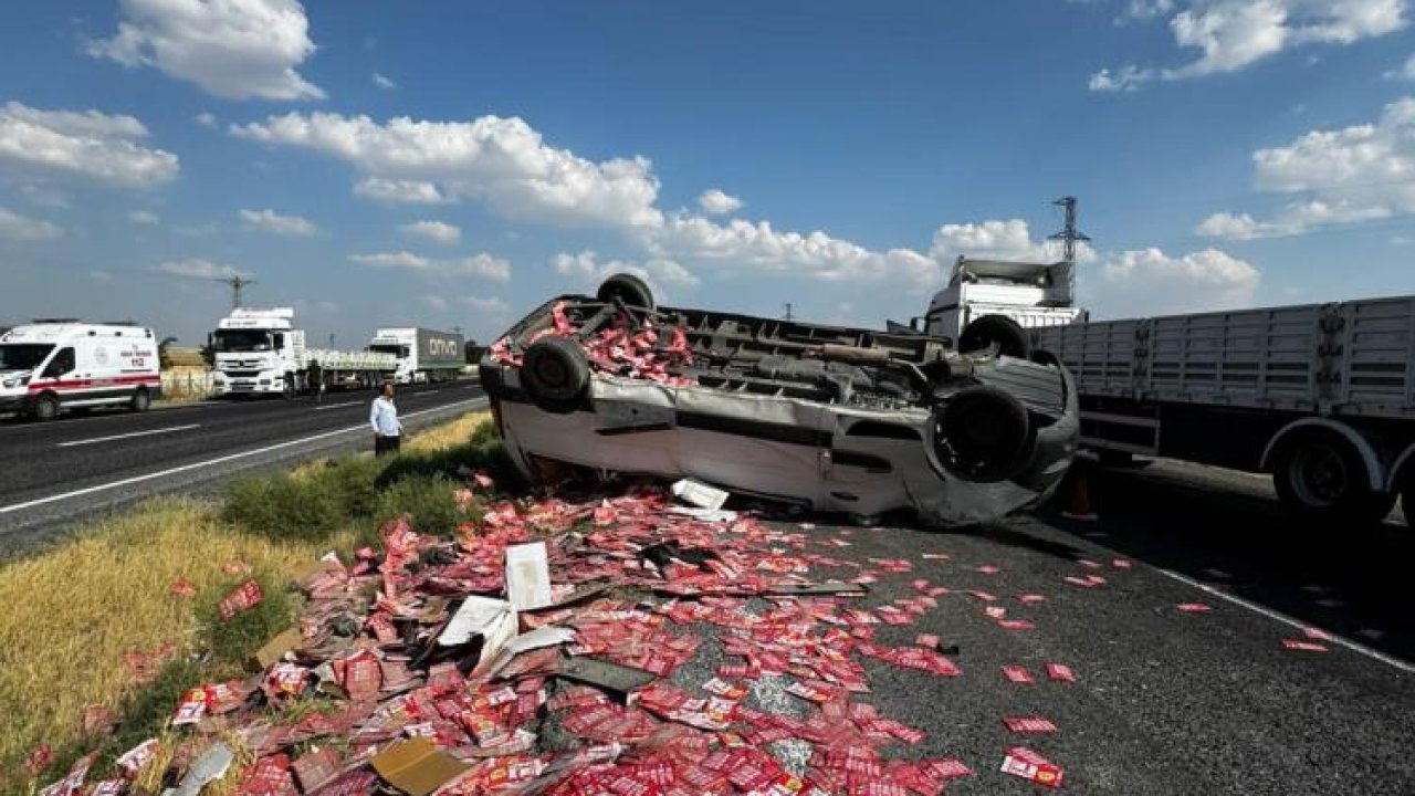 Konya'da kaza! Minibüs takla attı: 4 yaralı