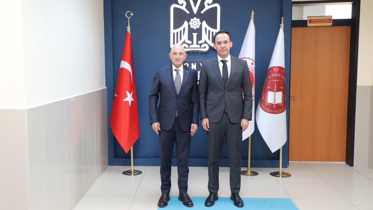 Konya İl Emniyet Müdürü Maksut Yüksek'ten Cumhuriyet Başsavcısı Cuma Çoban'a ziyaret