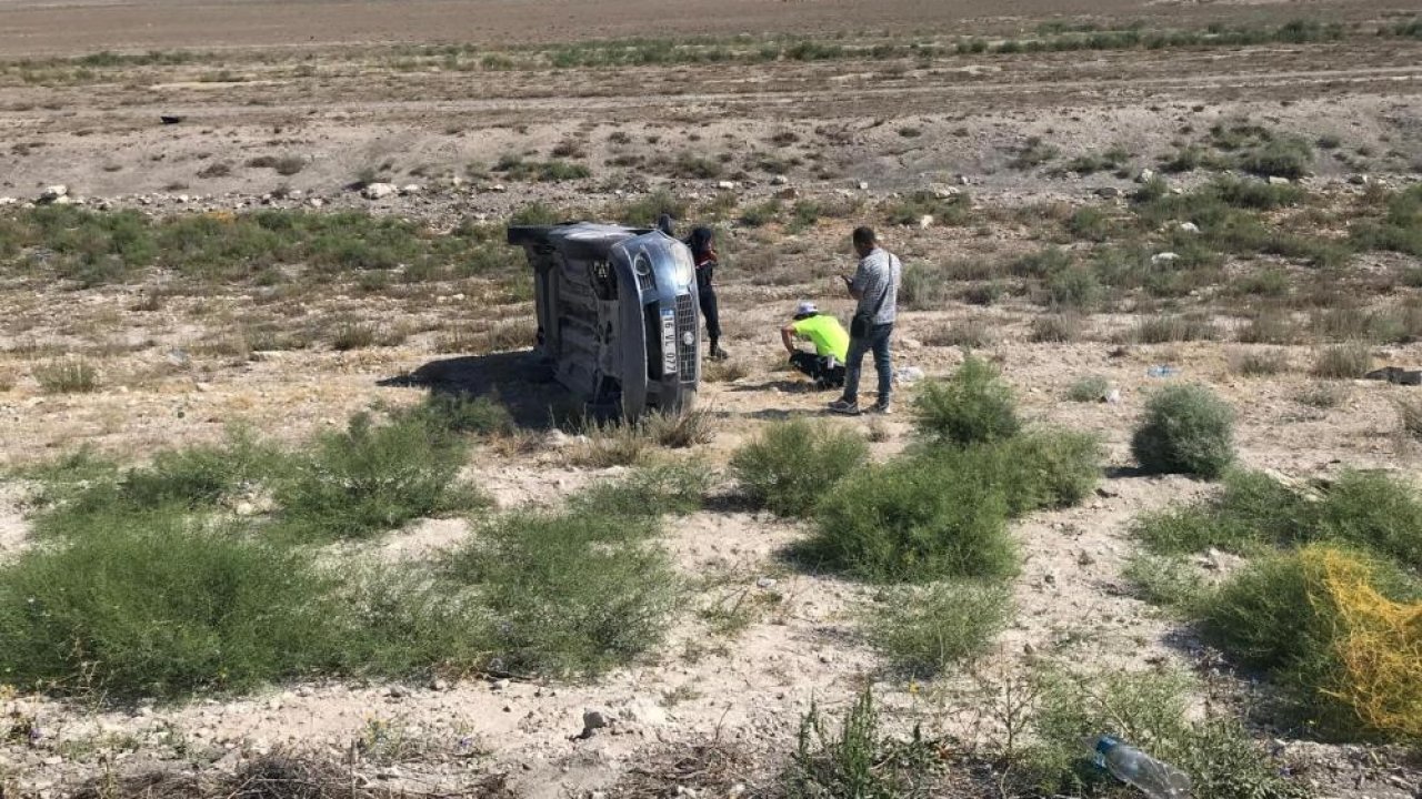 Konya'da kaza kontrolden çıkan araç takla attı: 5 yaralı