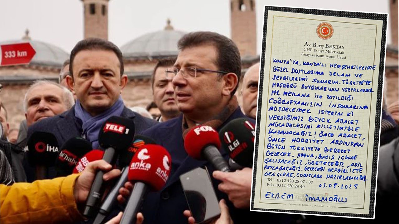 CHP Konya Milletvekili Barış Bektaş, Ekrem İmamoğlu’nu ziyaret etti, mesajını paylaştı