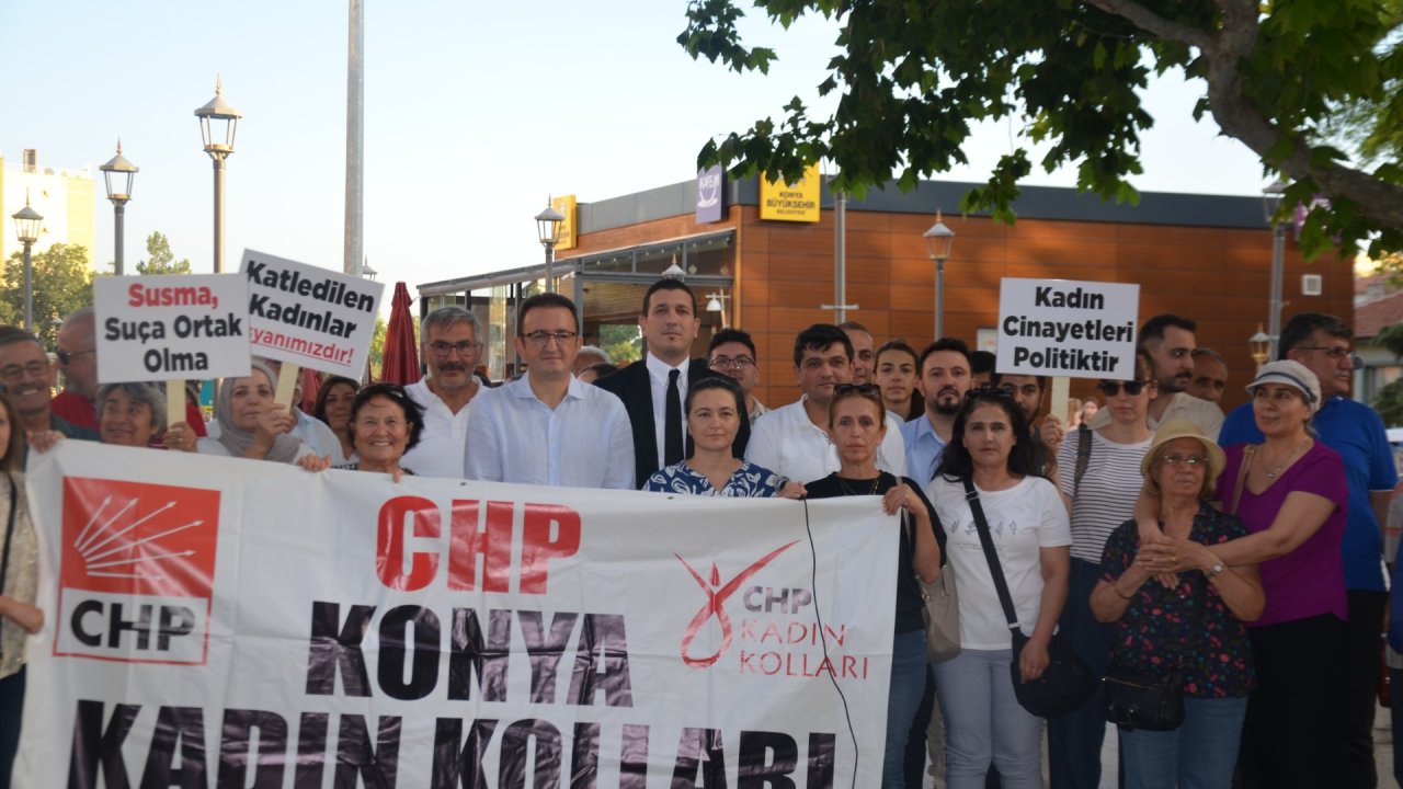 CHP Konya Kadın Kolları'ndan artan kadın cinayetlerine sert tepki