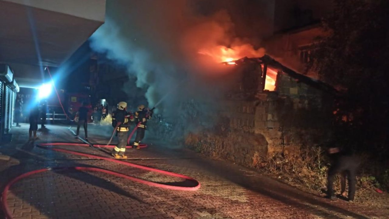 Seydişehir'de metruk depoda yangın çıktı. Kısa sürede söndürüldü
