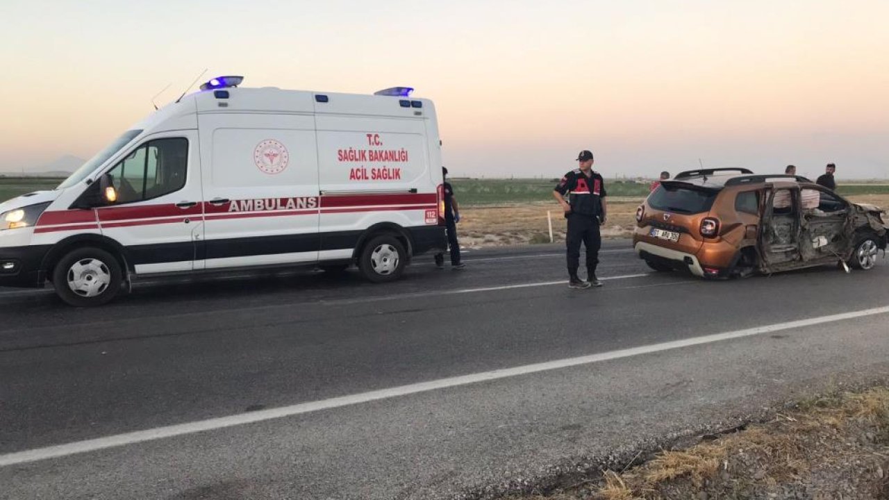 Konya'da kontrolden çıkan otomobilin karşı şeride geçtiği kazada 4 kişi yaralandı