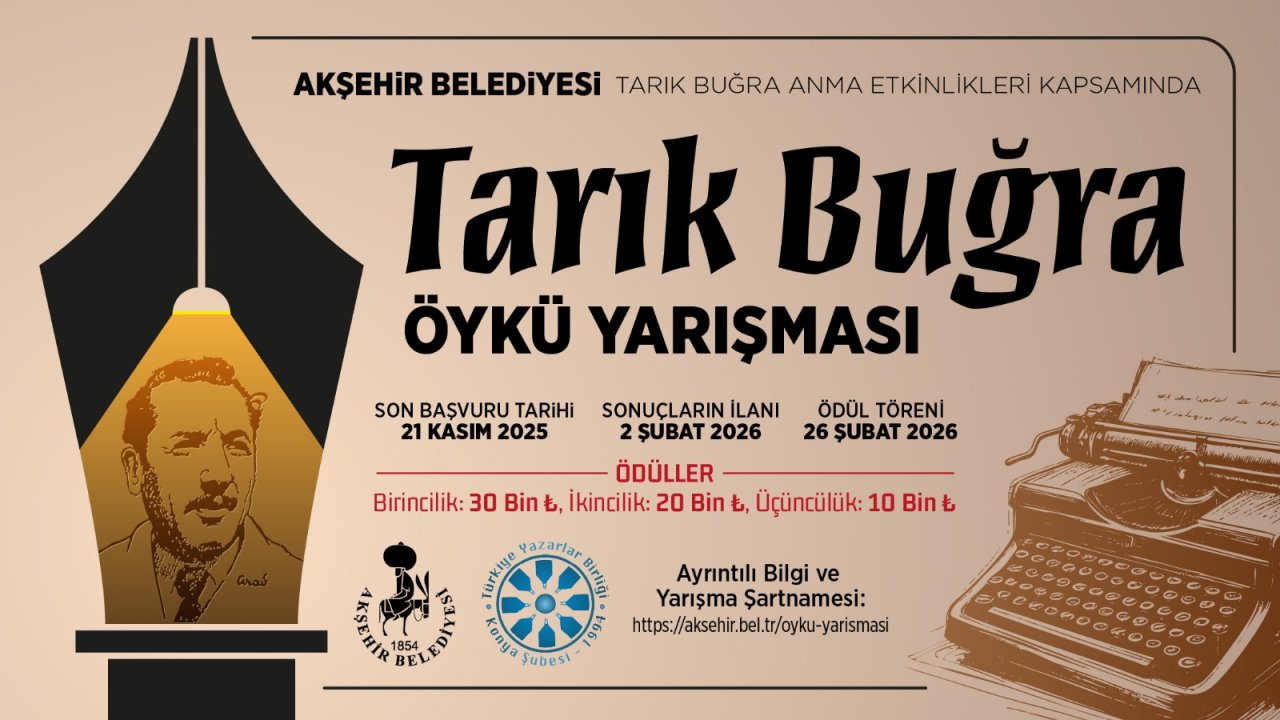 Konya Akşehir Belediyesi’nden Tarık Buğra Öykü Yarışması!