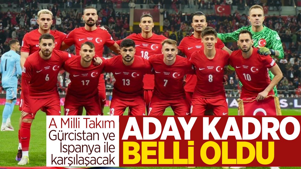 A Milli Takım'ın, Gürcistan ve İspanya maçları aday kadrosu belli oldu