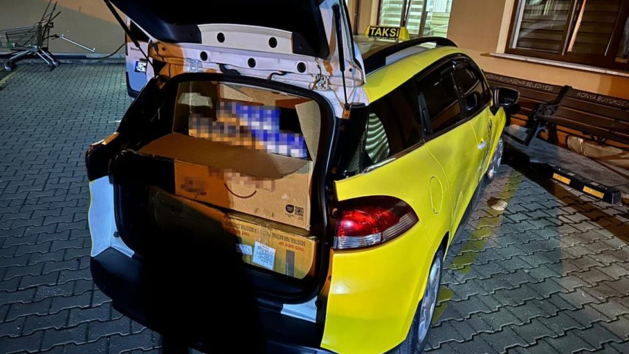 Konya'da kaçak sigara operasyonu! 2 kişi gözaltına alındı
