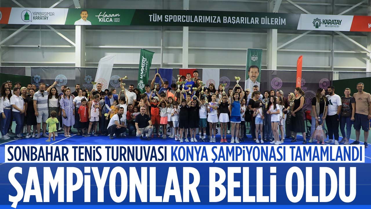 Konya'da Sonbahar Tenis Turnuvası Konya Şampiyonası'nda coşkulu final