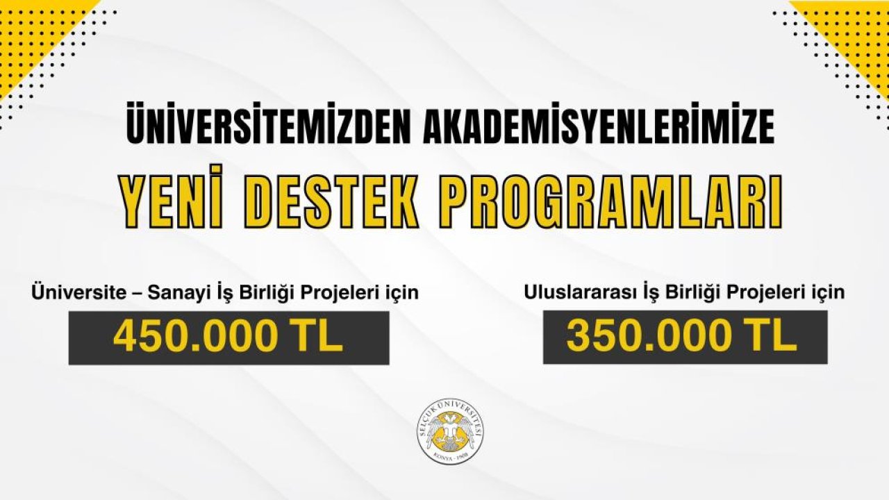Selçuk Üniversitesi akademisyenlere destek verecek