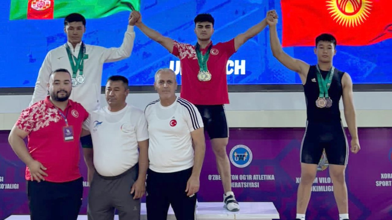 Selçuklu Belediyesporlu halterci Cengiz Demirel’den Özbekistan’da tarihi başarı
