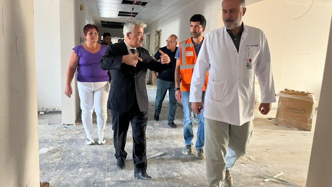 Akşehir Devlet Hastanesi ek bina inşaatında sona yaklaşıldı