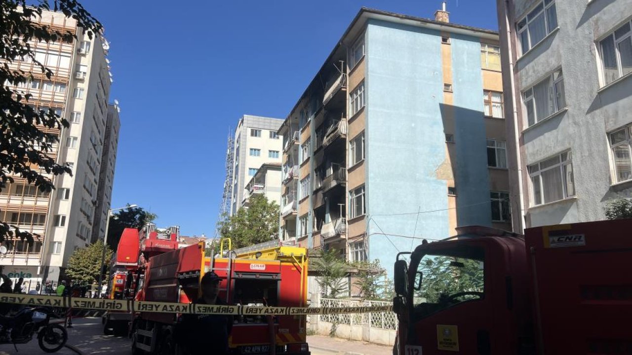 Konya'da yangın paniği: 13 kişi etkilendi!