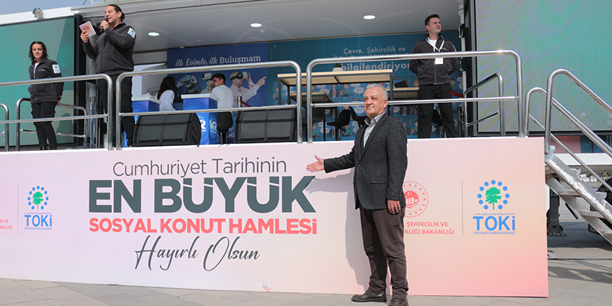 "İlk Evim, İlk İş Yerim" ile "İlk Evim Arsa" projelerinin tanıtım tırı Konya'ya geldi