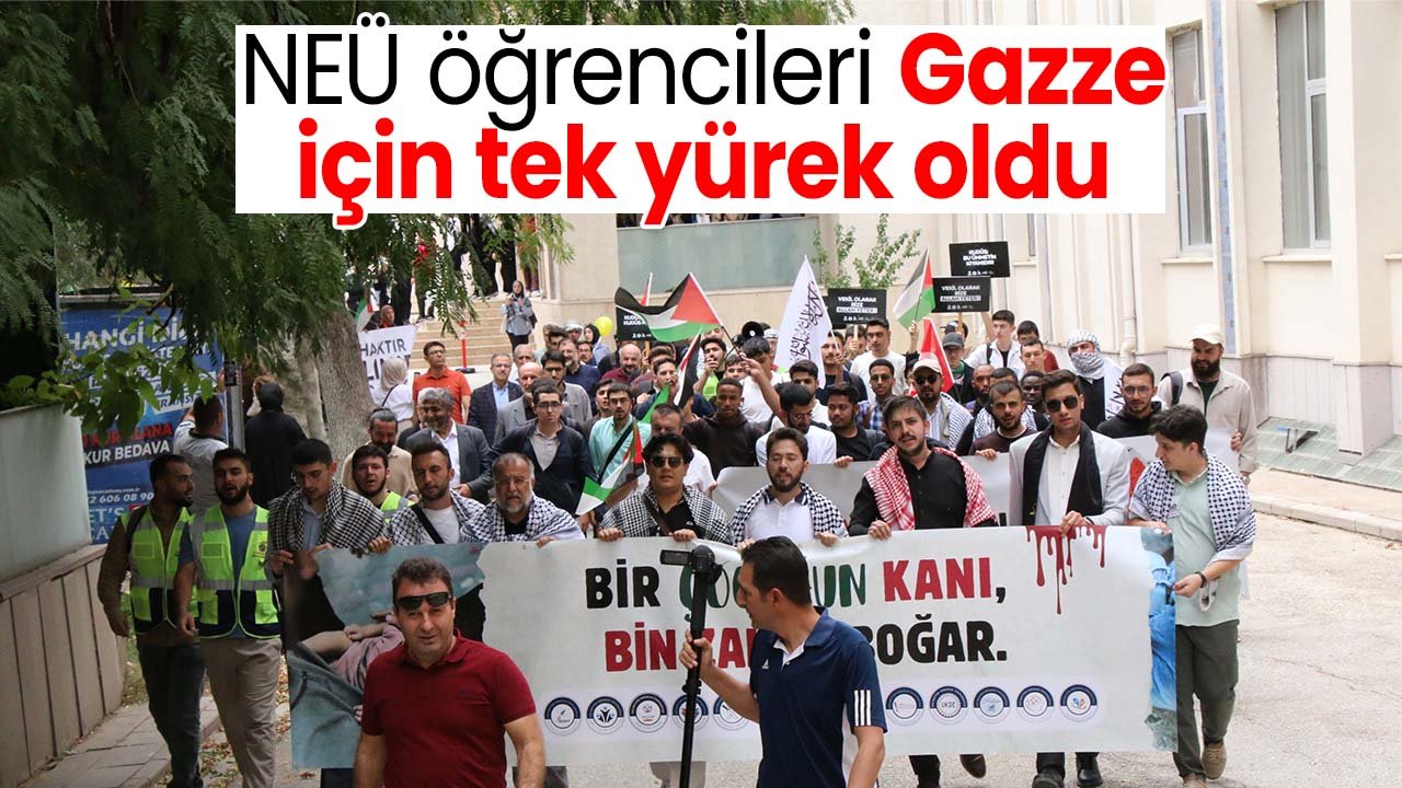 Necmettin Erbakan Üniversitesi öğrencileri Gazze için tek yürek oldu