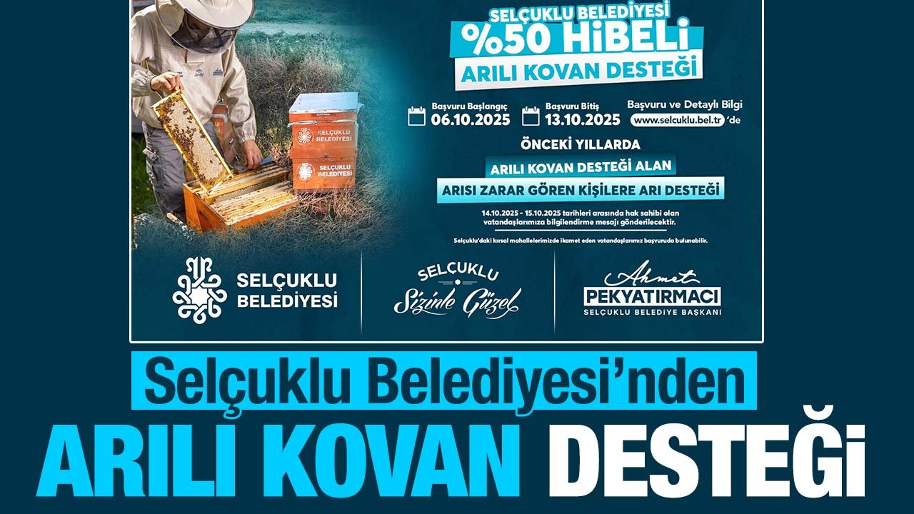 Selçuklu Belediyesi'nden yüzde 50 hibeli arılı kovan desteği