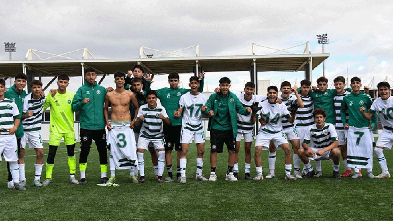 Konyasporlu gençlerden farklı galibiyet