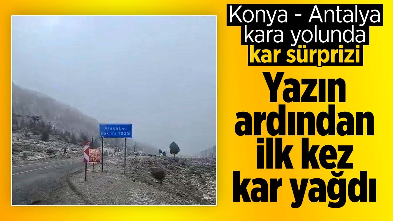 Antalya - Konya sınırındaki Alacabel beyaza büründü