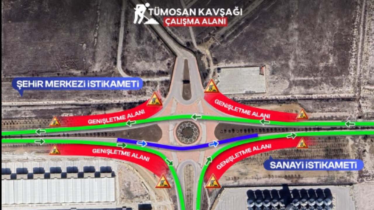 Tümosan Kavşağı’nda yol genişletme başlıyor! Konya trafiğinde yeni dönem