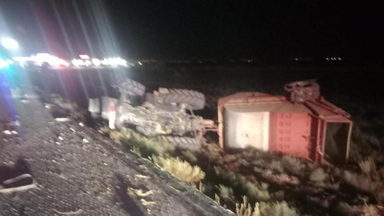 Konya'da tır traktöre bağlı tarım makinesine çarptı! 1 kişi yaralandı