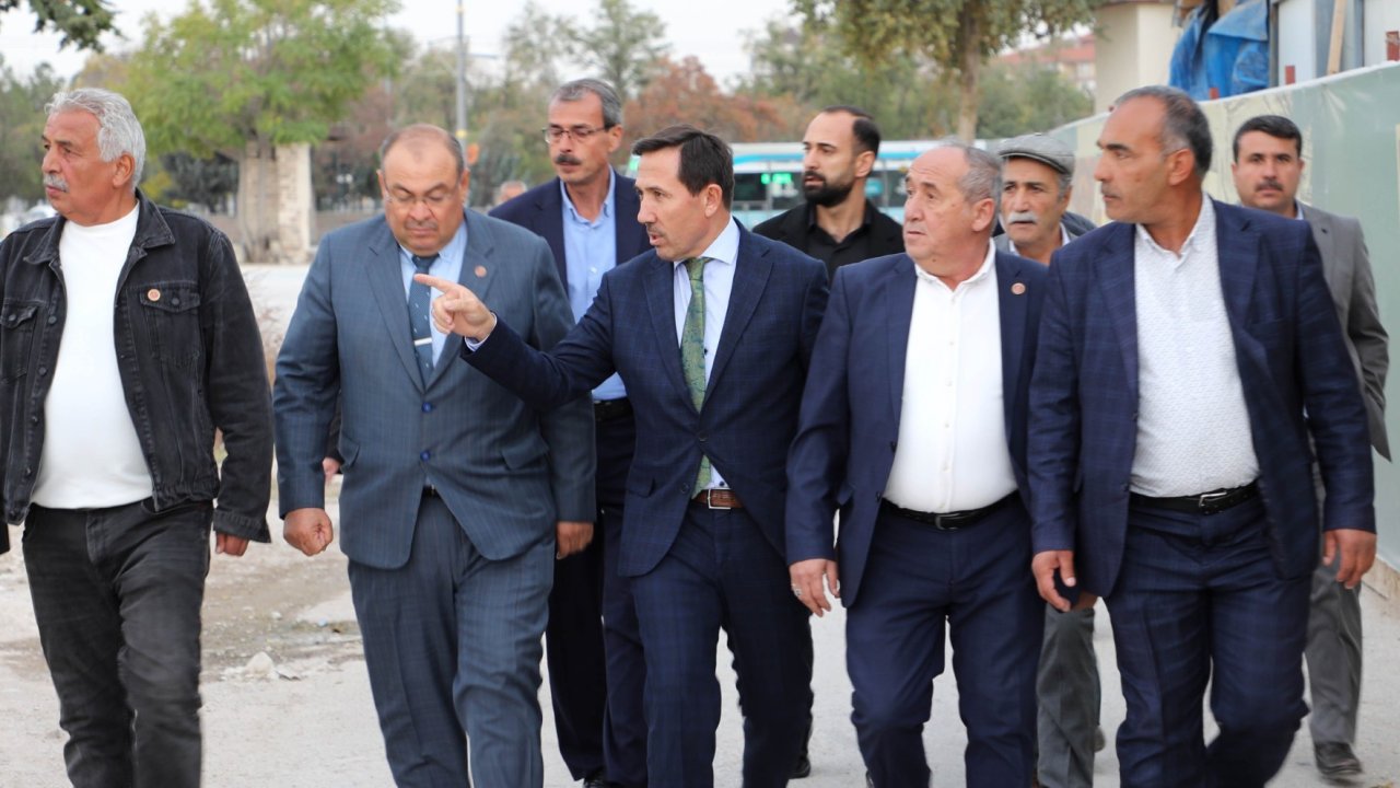 Başkan Kılca ile Kaymakam Ayhan ve Muhtarlar Karatay Arastası'nı inceledi