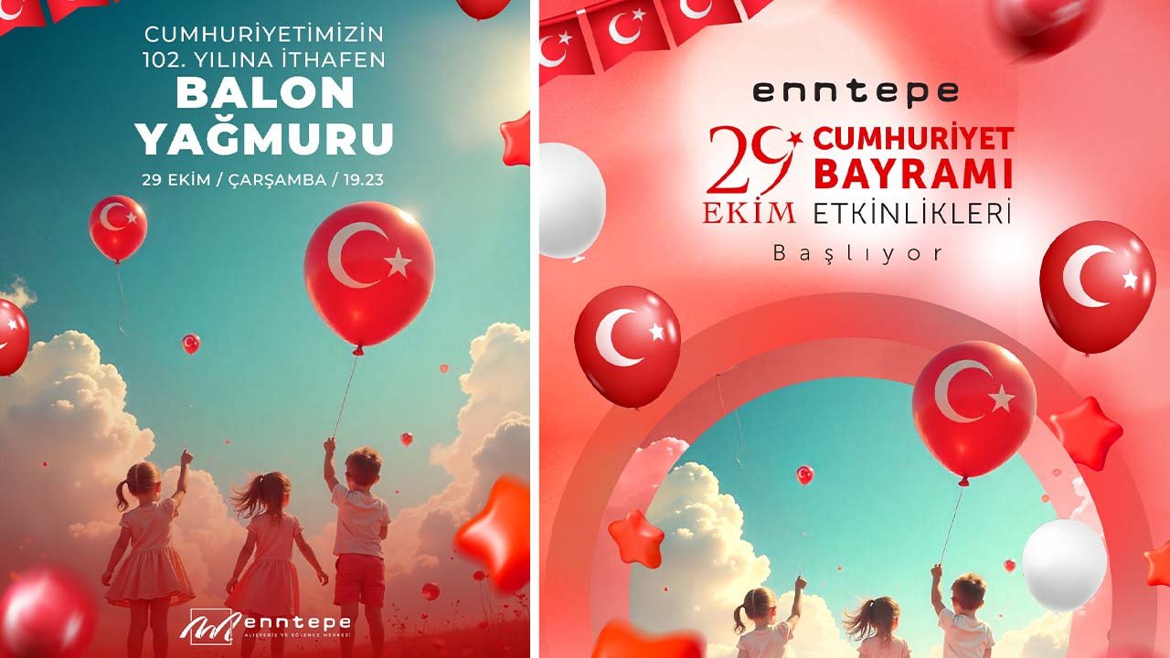 29 Ekim Cumhuriyet Bayramı Enntepe AVM'de coşkuyla kutlanacak
