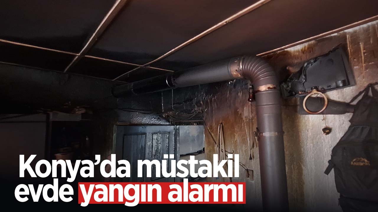 Konya'da yangın alarmı: Müstakil evde çıkan yangın söndürüldü
