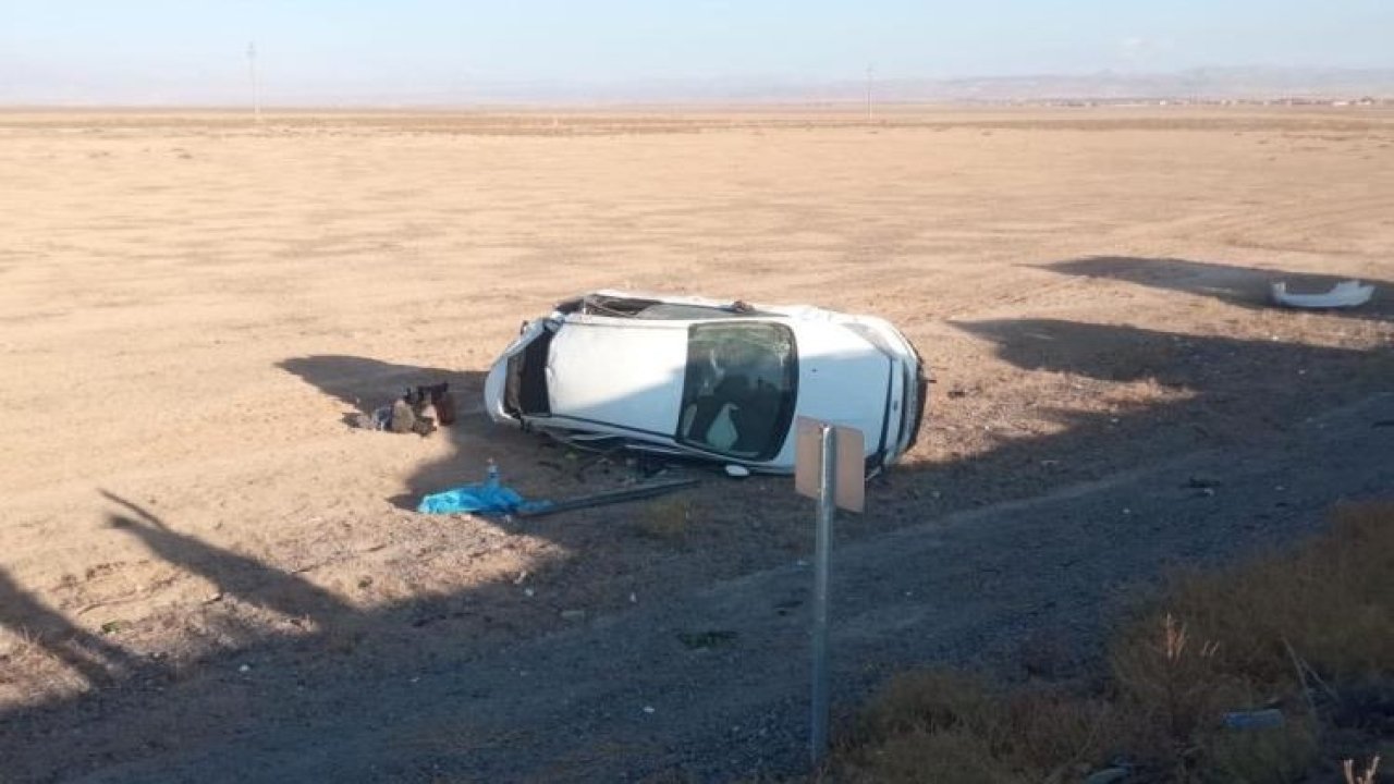 Konya'da otomobil takla attı! 6 kişi yaralandı