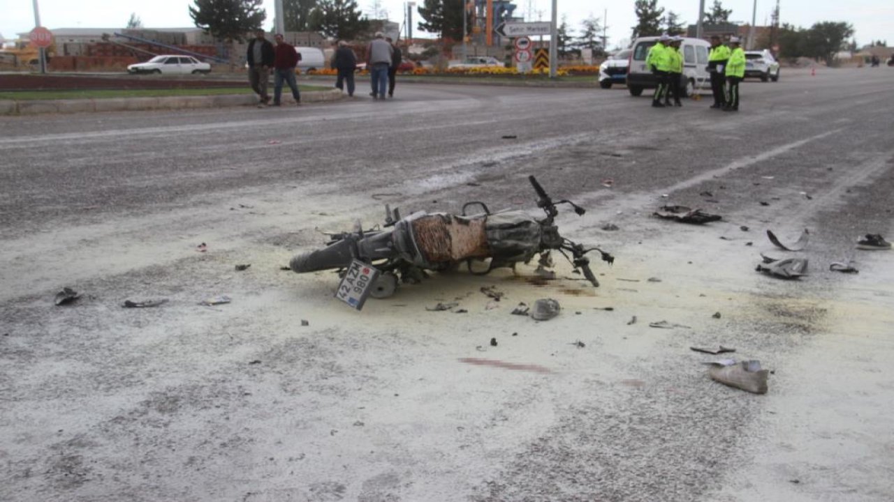 Konya'daki kazada ağır yaralanan 18 yaşındaki motosiklet sürücüsü hayata tutunamadı