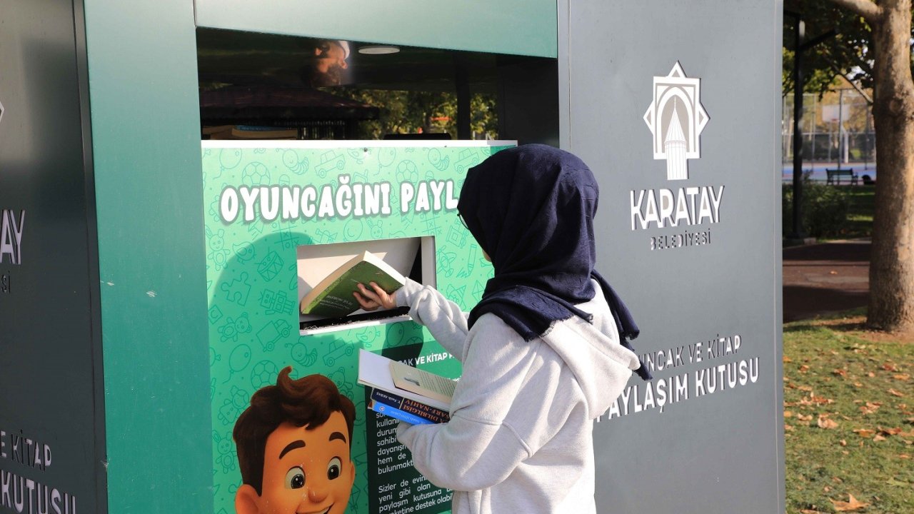 Karatay'da bu kumbaralar iyilik için doluyor! Oyuncak ve Kitap Paylaşım Kumbaraları hizmette