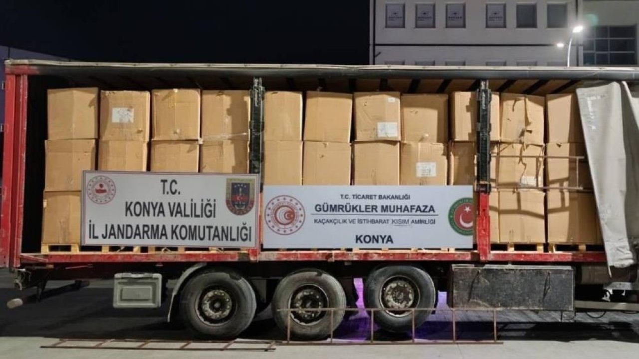 Konya'da 12 ton kaçak tütün ele geçirildi! Piyasa değeri 15 milyon lira