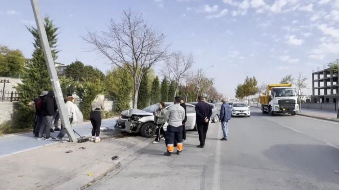 Konya'da kaza yapan sürücü telefonda "ben ne yapacağım" diyerek, şok geçirdi