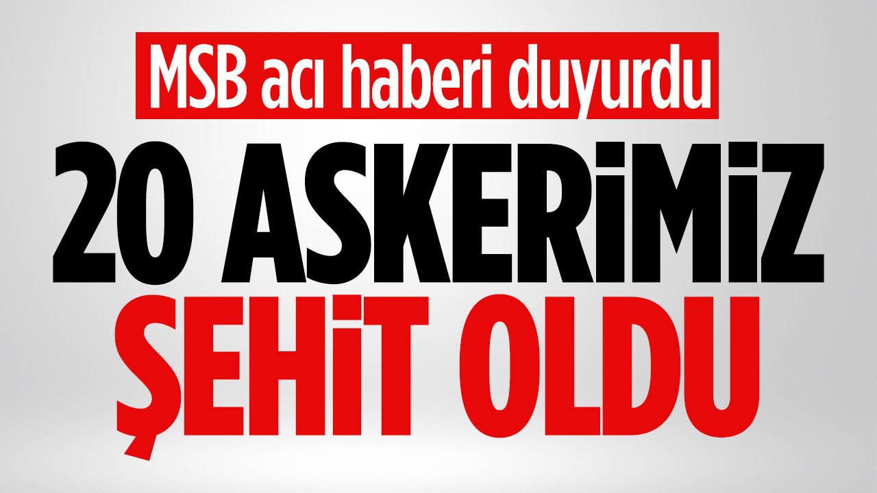 TÜRKİYE YASTA: 20 Mehmetçik uçak kazasında şehit oldu