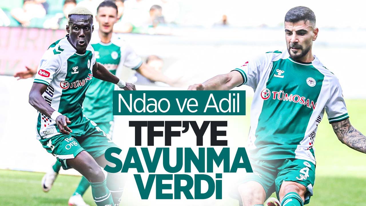 Konyaspor'da Adil ve Ndao savunmalarını TFF'ye verdi